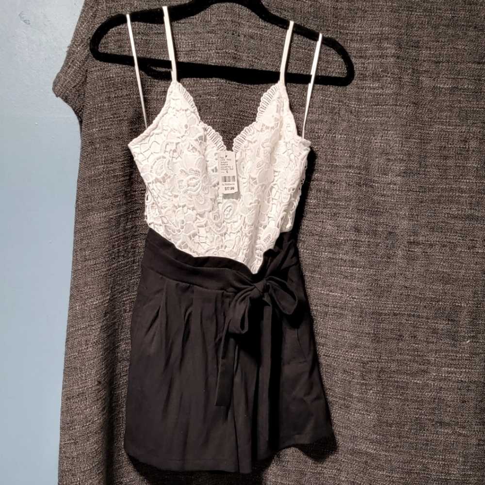 White lace romper